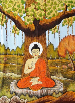 Buddhist Painting - The sacred Bodhi tree Buddhism